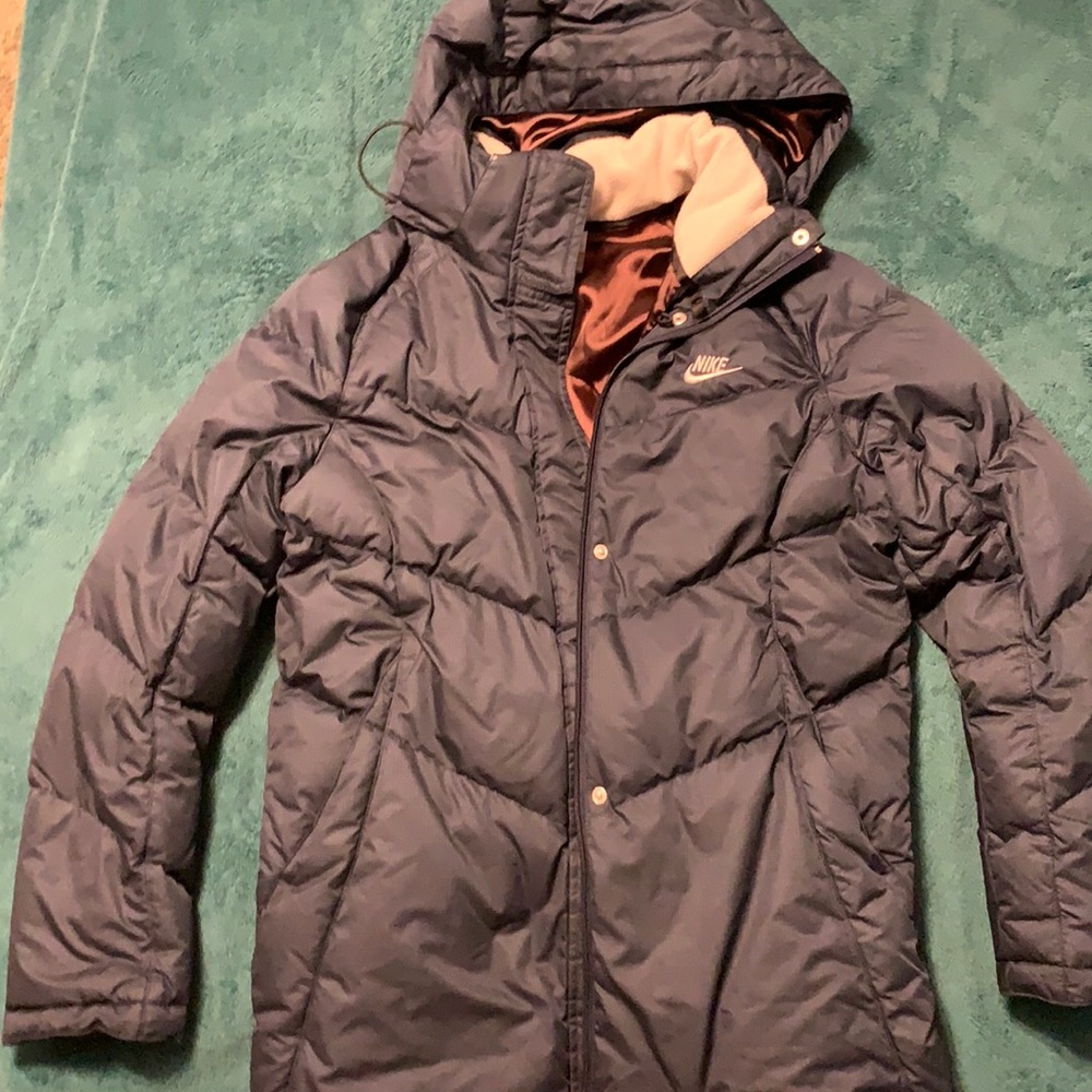 Nike black / very dark blue puffer coat size med
